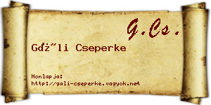 Gáli Cseperke névjegykártya